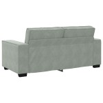 vidaXL Canapea cu 2 locuri, gri deschis, 140 cm, catifea vidaXL Canapea cu 2 locuri, gri deschis, 140 cm, catifea
