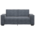 vidaXL Canapea cu 2 locuri, gri închis, 140 cm, catifea