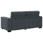 vidaXL Canapea cu 2 locuri, gri închis, 140 cm, catifea