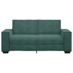vidaXL Canapea cu 2 locuri, verde închis, 140 cm, catifea