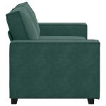 vidaXL Canapea cu 2 locuri, verde închis, 140 cm, catifea