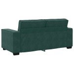 vidaXL Canapea cu 2 locuri, verde închis, 140 cm, catifea