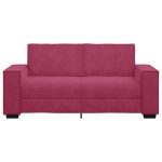 vidaXL Canapea cu 2 locuri, roșu vin, 140 cm, catifea