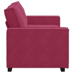 vidaXL Canapea cu 2 locuri, roșu vin, 140 cm, catifea
