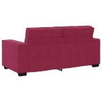 vidaXL Canapea cu 2 locuri, roșu vin, 140 cm, catifea