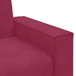 vidaXL Canapea cu 2 locuri, roșu vin, 140 cm, catifea