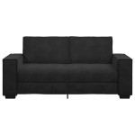 vidaXL Canapea cu 2 locuri, negru, 140 cm, catifea