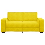 vidaXL Canapea cu 2 locuri, galben, 140 cm, catifea