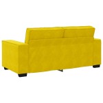 vidaXL Canapea cu 2 locuri, galben, 140 cm, catifea
