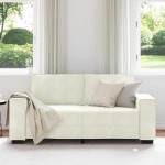 vidaXL Canapea cu 2 locuri, crem, 140 cm, catifea vidaXL Canapea cu 2 locuri, crem, 140 cm, catifea