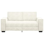 vidaXL Canapea cu 2 locuri, crem, 140 cm, catifea vidaXL Canapea cu 2 locuri, crem, 140 cm, catifea