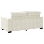 vidaXL Canapea cu 2 locuri, crem, 140 cm, catifea vidaXL Canapea cu 2 locuri, crem, 140 cm, catifea