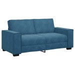 vidaXL Canapea cu 2 locuri, albastru, 140 cm, catifea vidaXL Canapea cu 2 locuri, albastru, 140 cm, catifea