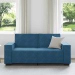 vidaXL Canapea cu 2 locuri, albastru, 140 cm, catifea vidaXL Canapea cu 2 locuri, albastru, 140 cm, catifea