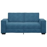 vidaXL Canapea cu 2 locuri, albastru, 140 cm, catifea vidaXL Canapea cu 2 locuri, albastru, 140 cm, catifea