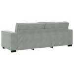 vidaXL Canapea cu 3 locuri, gri deschis, material 180CM catifea vidaXL Canapea cu 3 locuri, gri deschis, material 180CM catifea