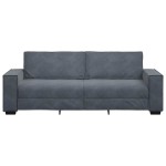 vidaXL Canapea cu 3 locuri, gri închis, 180 cm, material catifea vidaXL Canapea cu 3 locuri, gri închis, 180 cm, material catifea