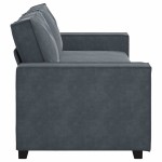 vidaXL Canapea cu 3 locuri, gri închis, 180 cm, material catifea vidaXL Canapea cu 3 locuri, gri închis, 180 cm, material catifea