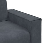 vidaXL Canapea cu 3 locuri, gri închis, 180 cm, material catifea vidaXL Canapea cu 3 locuri, gri închis, 180 cm, material catifea