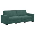 vidaXL Canapea cu 3 locuri, verde închis, 180 cm, catifea vidaXL Canapea cu 3 locuri, verde închis, 180 cm, catifea