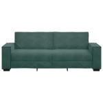 vidaXL Canapea cu 3 locuri, verde închis, 180 cm, catifea vidaXL Canapea cu 3 locuri, verde închis, 180 cm, catifea