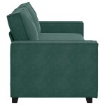 vidaXL Canapea cu 3 locuri, verde închis, 180 cm, catifea vidaXL Canapea cu 3 locuri, verde închis, 180 cm, catifea