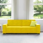vidaXL Canapea cu 3 locuri, galben, 180 cm, catifea vidaXL Canapea cu 3 locuri, galben, 180 cm, catifea