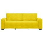vidaXL Canapea cu 3 locuri, galben, 180 cm, catifea vidaXL Canapea cu 3 locuri, galben, 180 cm, catifea
