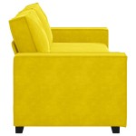 vidaXL Canapea cu 3 locuri, galben, 180 cm, catifea vidaXL Canapea cu 3 locuri, galben, 180 cm, catifea