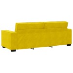 vidaXL Canapea cu 3 locuri, galben, 180 cm, catifea vidaXL Canapea cu 3 locuri, galben, 180 cm, catifea