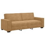 vidaXL Canapea cu 3 locuri, Maro, 180 cm, catifea vidaXL Canapea cu 3 locuri, Maro, 180 cm, catifea