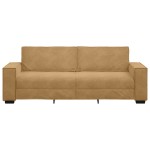 vidaXL Canapea cu 3 locuri, Maro, 180 cm, catifea vidaXL Canapea cu 3 locuri, Maro, 180 cm, catifea