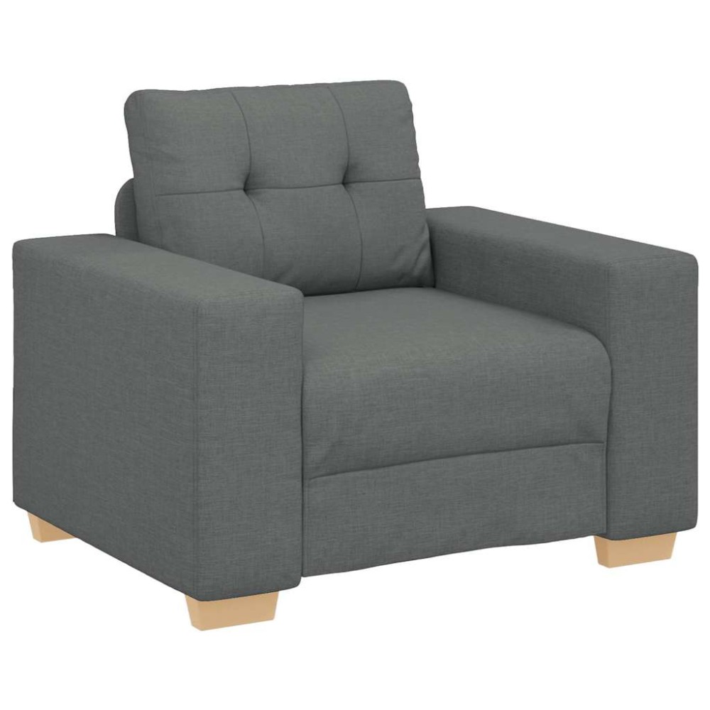 vidaXL Fotoliu canapea, gri închis, 60 cm, material textil