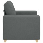 vidaXL Fotoliu canapea, gri închis, 60 cm, material textil