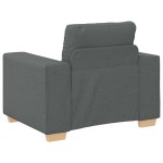 vidaXL Fotoliu canapea, gri închis, 60 cm, material textil