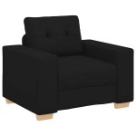 vidaXL Canapea Scaun Negru 60 cm Tesatura