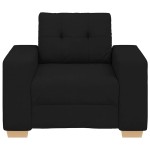 vidaXL Canapea Scaun Negru 60 cm Tesatura