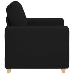 vidaXL Canapea Scaun Negru 60 cm Tesatura