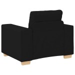 vidaXL Canapea Scaun Negru 60 cm Tesatura