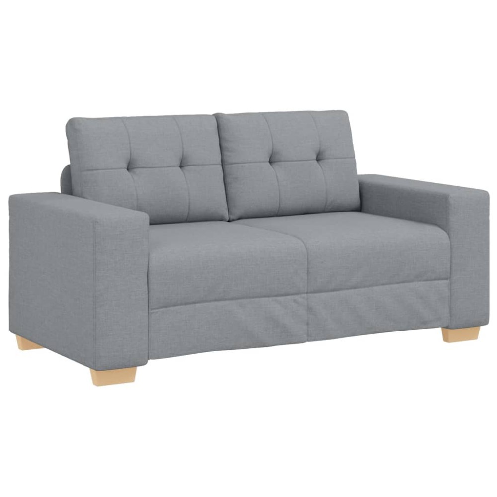 vidaXL Canapea lovesea gri deschis 120 cm stofa