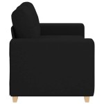 vidaXL Canapea Loveseat Negru 120 cm Stofa vidaXL Canapea Loveseat Negru 120 cm Stofa