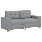 vidaXL Canapea lovesea gri deschis 140 cm stofa vidaXL Canapea lovesea gri deschis 140 cm stofa