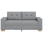 vidaXL Canapea lovesea gri deschis 140 cm stofa vidaXL Canapea lovesea gri deschis 140 cm stofa