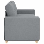 vidaXL Canapea lovesea gri deschis 140 cm stofa vidaXL Canapea lovesea gri deschis 140 cm stofa