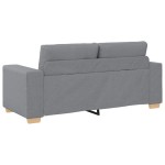 vidaXL Canapea lovesea gri deschis 140 cm stofa vidaXL Canapea lovesea gri deschis 140 cm stofa