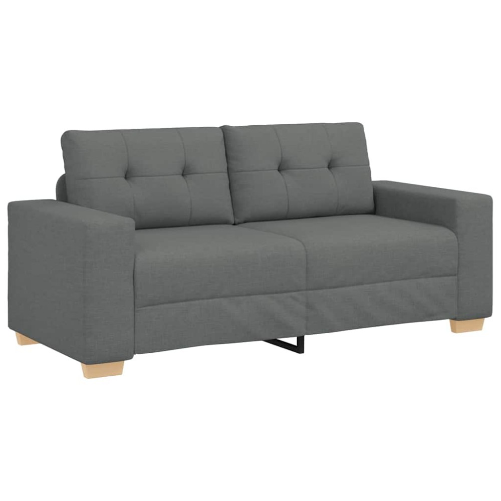 vidaXL Canapea lovesea gri închis 140 cm țesătură