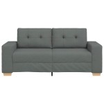 vidaXL Canapea lovesea gri închis 140 cm țesătură