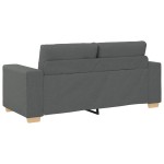 vidaXL Canapea lovesea gri închis 140 cm țesătură