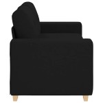 vidaXL Canapea lovesea neagră 140 cm stofă vidaXL Canapea lovesea neagră 140 cm stofă