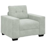 vidaXL Canapea scaun gri deschis 60 cm catifea